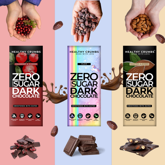 Zero Added Sugar Dark Chocolate 35g [Assorted - Pack of 6]