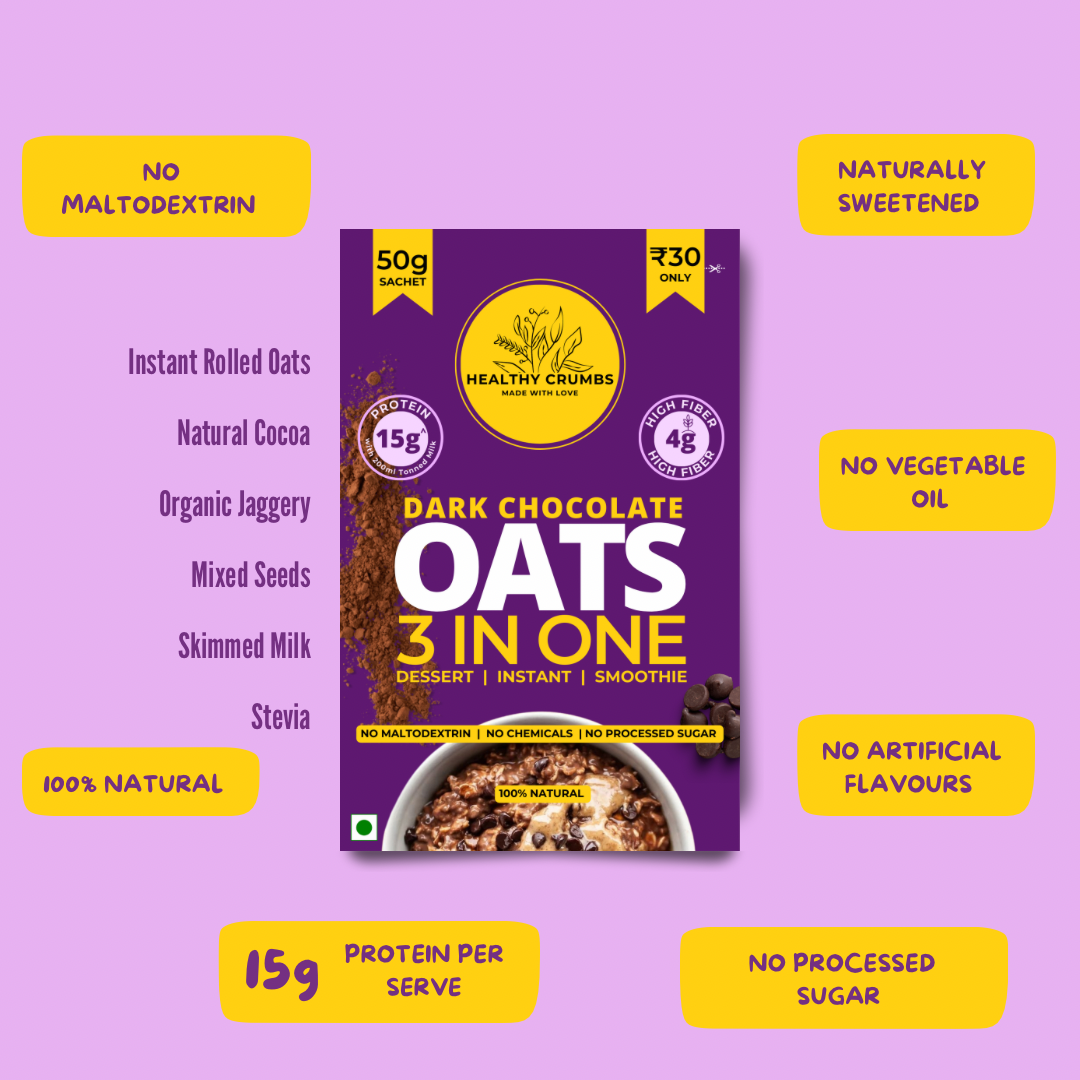 Dark Chocolate Oats 50g [Pack of 10]