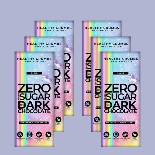 Zero Added Sugar Dark Chocolate 35g [Plain - Pack of 6]
