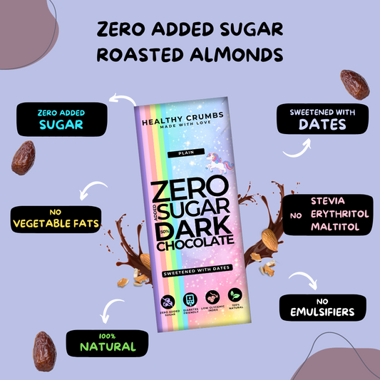 Zero Added Sugar Dark Chocolate 35g [Plain - Pack of 1]