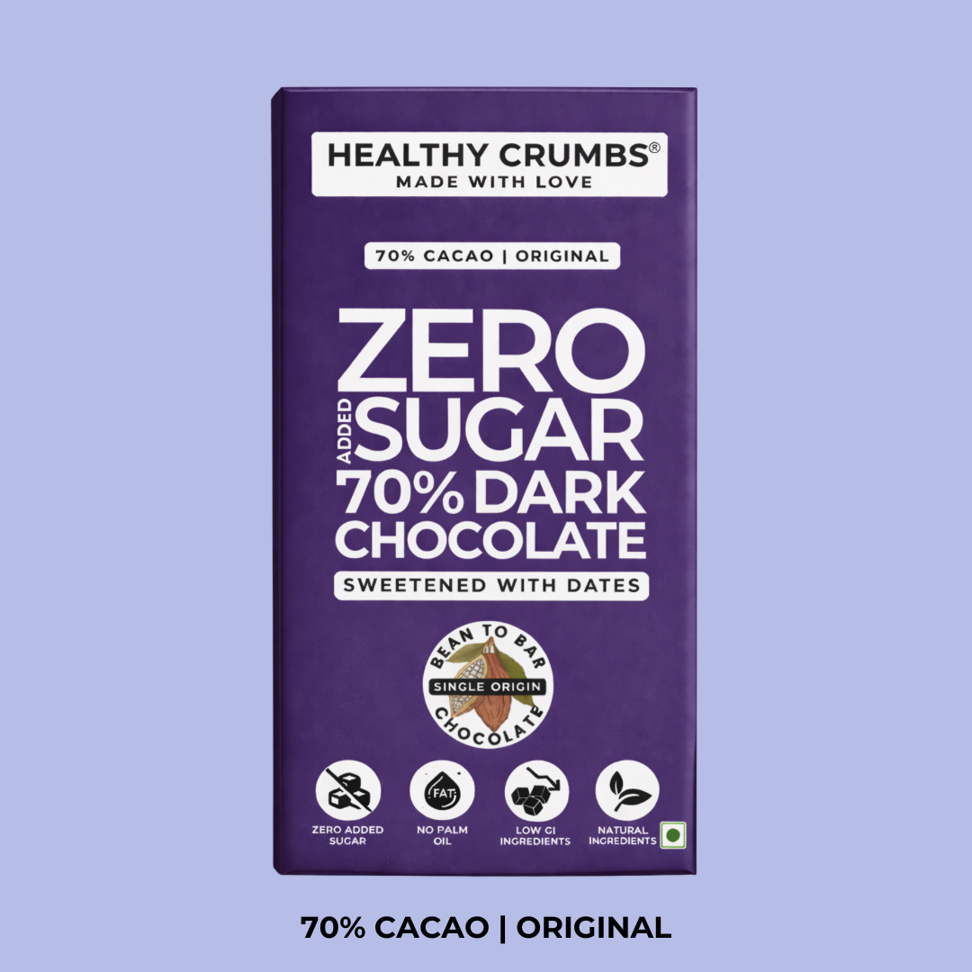 Zero Added Sugar 70% Dark Chocolate 40g [Original-Pack of 6]
